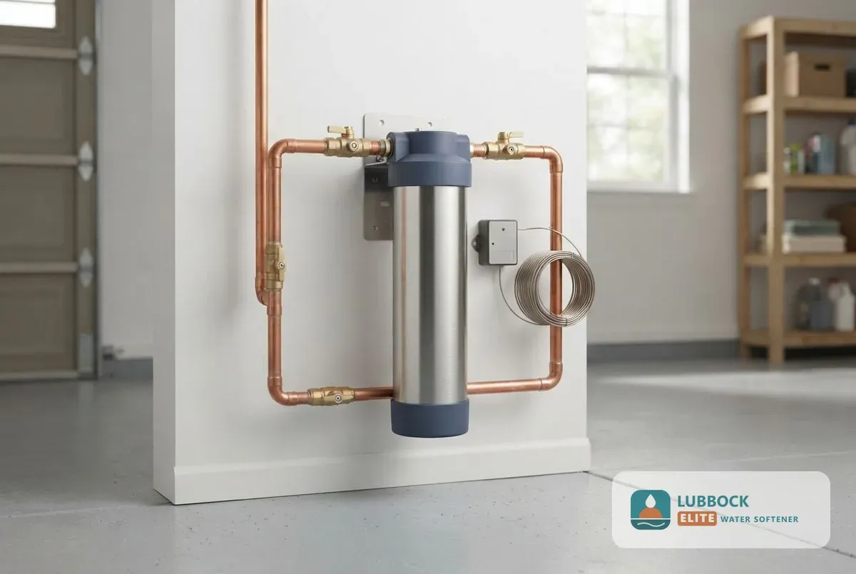 Salt-free water softener Lubbock TX conditioner on main water line