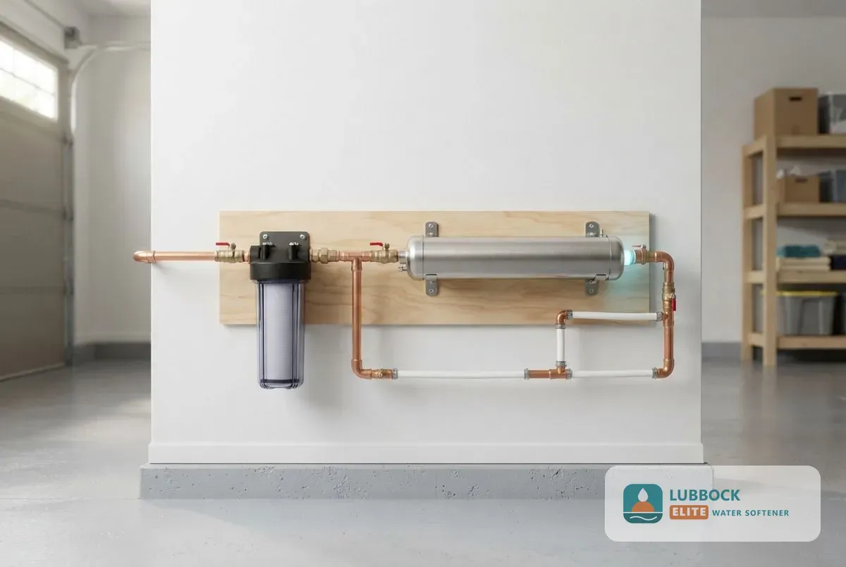 UV water purification Lubbock TX ultraviolet system on a main line