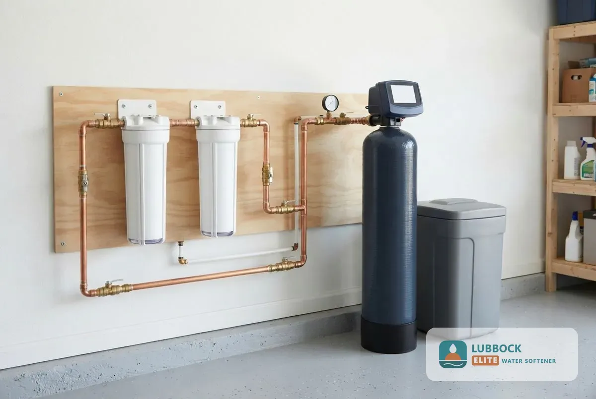 Water treatment Lubbock TX whole house filter and water softener setup